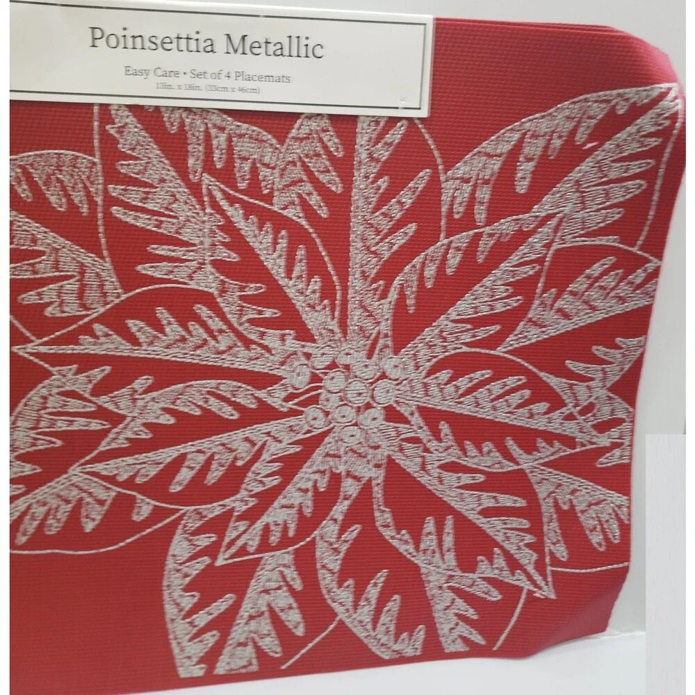 Set of 4 PVC In/Outdoor Polyvinyl Placemats(13